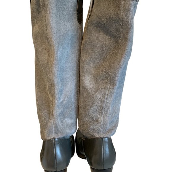 Dr. Martens Gray and Dark Green Over the Knee Boots - Picture 2 of 7